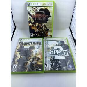Xbox 360 Hour Of Victory Frontlines War Ghost Recon 2 Warfare Bundle 3 Games